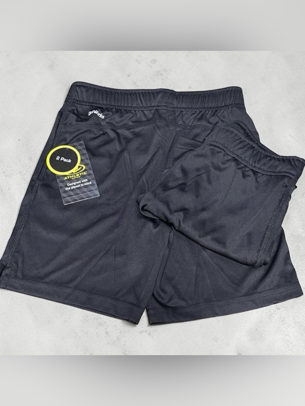 New x2 Boys 8 Driworks black athletic shorts